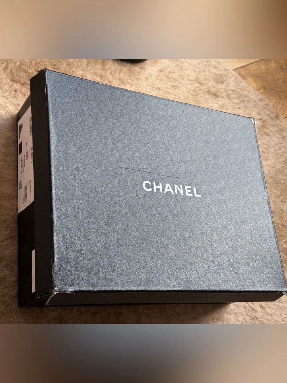 CHANEL Black Quilted Leather Combat Boots with Chain CC Detailing size 5